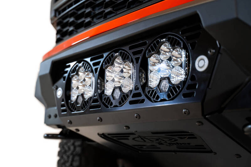 Addictive Desert Designs 2021+ Ford Raptor Bomber Front Bumper w/ 3 Baja Designs LP6 Light Mounts Bumpers - Steel Addictive Desert Designs
