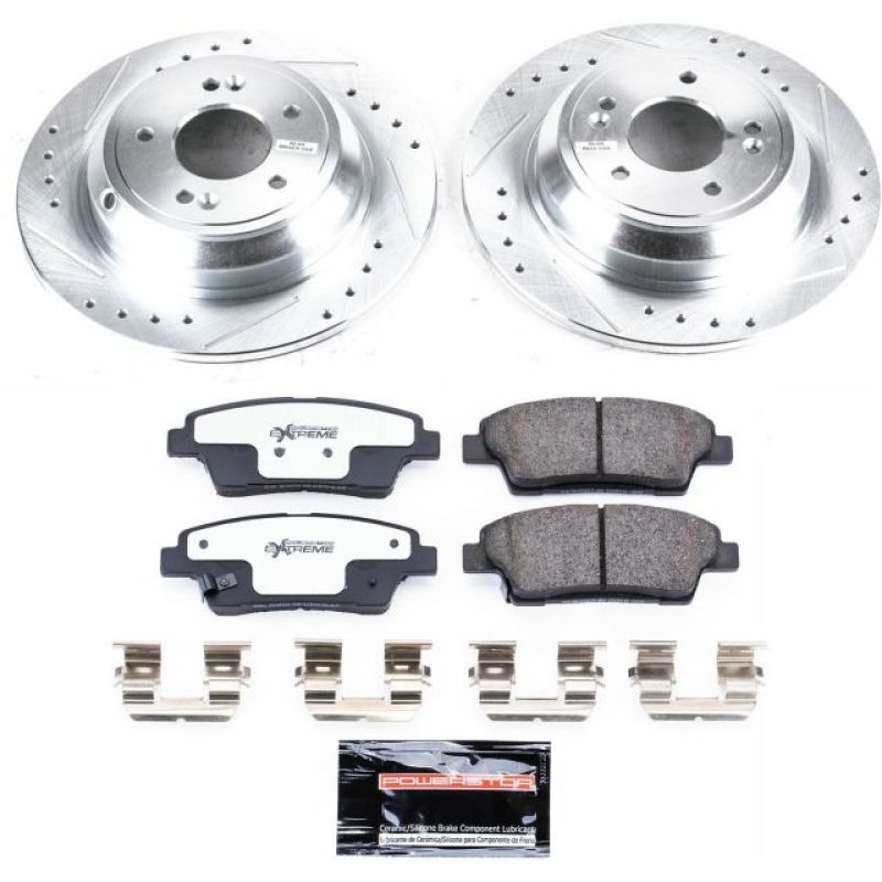 Power Stop 17-18 Genesis G80 Rear Z26 Street Warrior Brake Kit Brake Kits - Performance D&S PowerStop