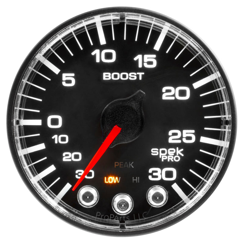 Autometer Spek-Pro 52.4mm 30inHG-30PSI Digital Stepper Motor Vac/Boost Gauge Gauges AutoMeter