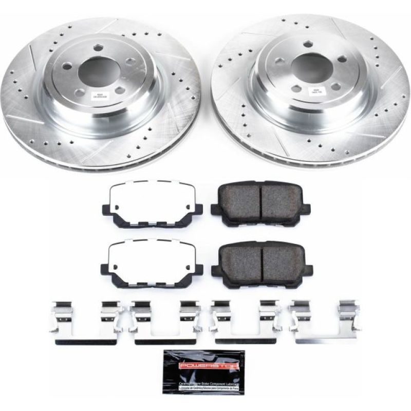 Power Stop 14-19 Dodge Charger Rear Z26 Street Warrior Brake Kit Brake Kits - Performance D&S PowerStop