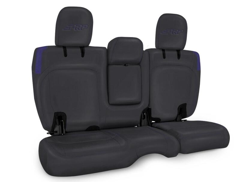 PRP Jeep Wrangler JL Rear Bench CoversU - 4 door with Armrest - Black/Purple Seat Covers PRP Seats