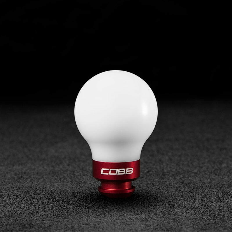 Cobb Subaru 5-Speed COBB Knob - White w/ Race Red Shift Knobs COBB