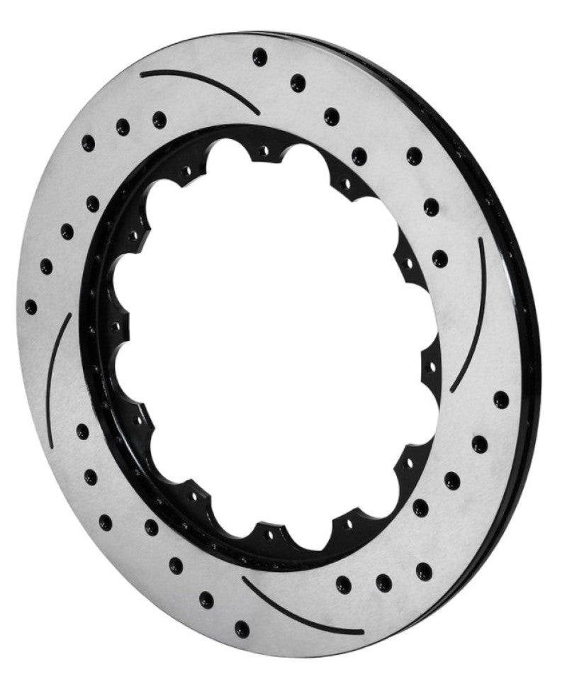 Wilwood Rotor-SRP36 Iron-LH-BLK-Drill 14.00 x .810 - 12 on 8.75in Brake Rotors - 2 Piece Wilwood