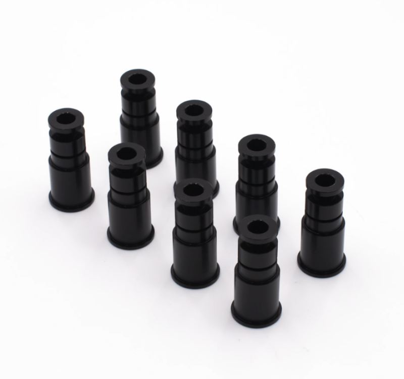 BLOX Racing 14mm Adapter Top (1in) w/Viton O-Ring & Retaining Clip (Set of 8) Fuel Injectors - Single BLOX Racing