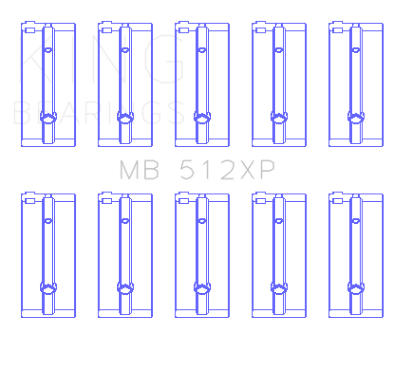 King Engine Bearings Ford BDA - European (Size STD) Performance Main Bearing Set Bearings King Engine Bearings
