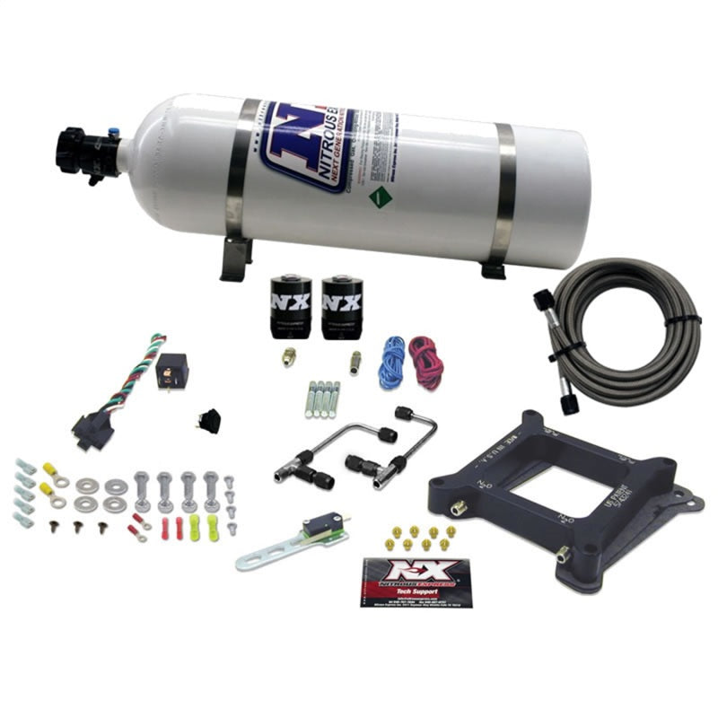 Nitrous Express 4150 Gemini Pro-Power Nitrous Kit (100-500HP) w/15lb Bottle Nitrous Systems Nitrous Express