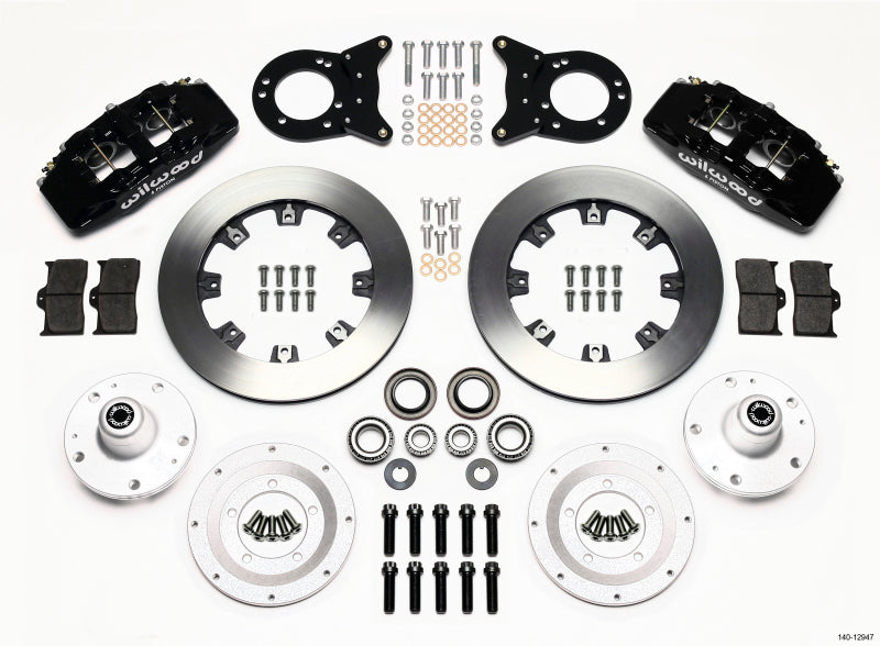 Wilwood Dynapro 6 Front Hub Kit 12.19in 1965-1969 Mustang Disc & Drum Spindle Big Brake Kits Wilwood