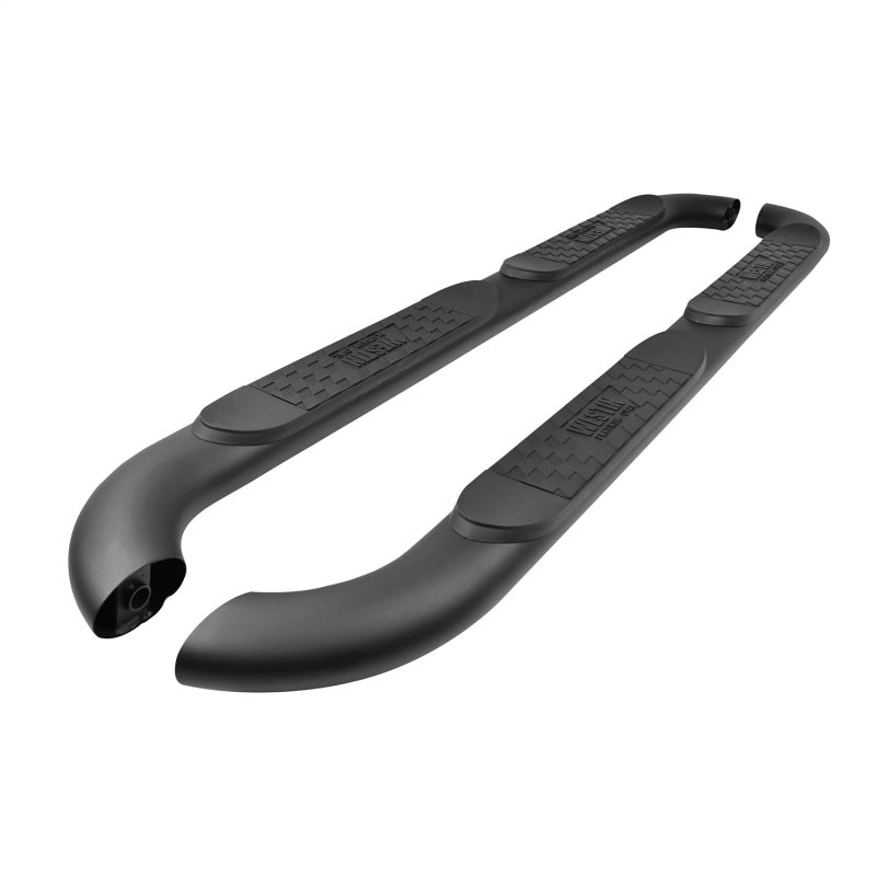 Westin 18-22 Jeep Wrangler JLU 4dr Platinum 4 Oval Nerf Step Bars - Tex. Blk Nerf Bars Westin