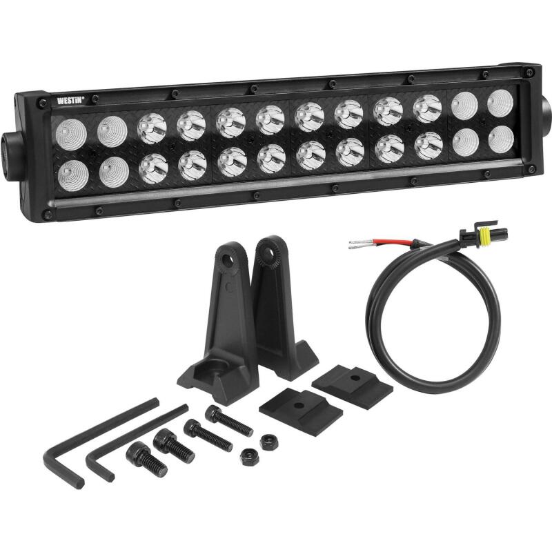 Westin B-FORCE LED Light Bar Double Row 12 inch Combo w/3W Cree - Black Light Bars & Cubes Westin