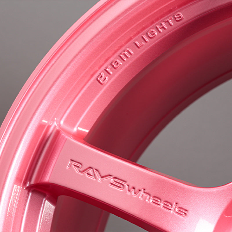 Gram Lights 57CR 18x10.5 +22 5x114.3 Sakura Pink Wheel (w/ Center Cap & No. 21 BK Air Valve) Wheels - Cast Gram Lights