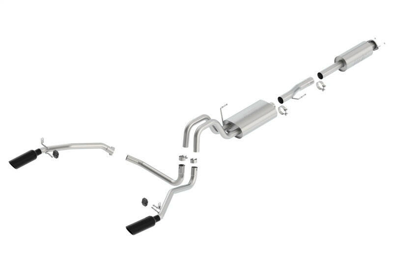Borla 11-14 Ford F-150 5.0L Stainless Steel S-Type Catback Exhaust - 4in Tips Single Split Rear Exit Catback Borla