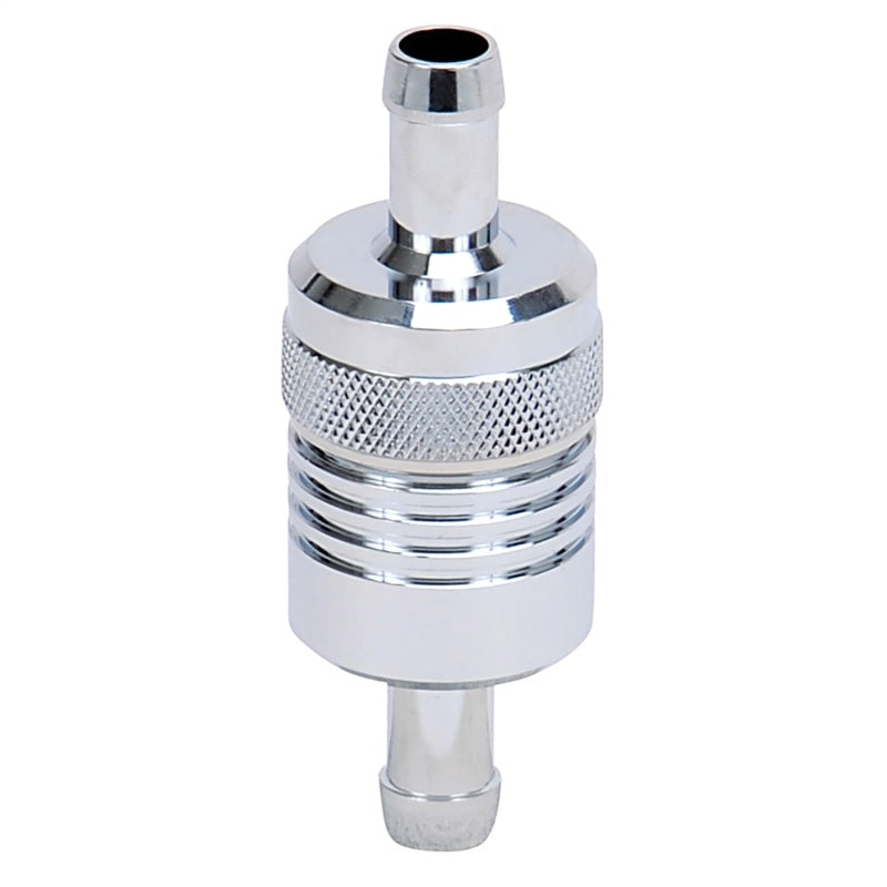 Russell Performance Chrome Street Fuel Filter (3in Length 1-1/8in diameter 3/8in inlet/outlet) Fuel Filters Russell