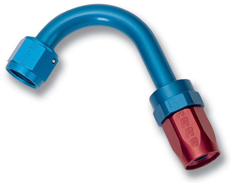 Russell Performance -6 AN Red/Blue 120 Degree Full Flow Swivel Hose End (With 1in Radius) Fittings Russell