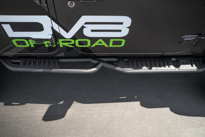 DV8 Offroad 18-23 Jeep Wrangler JL 4 Door Body/Pinch Weld Mounted Step Side Steps DV8 Offroad