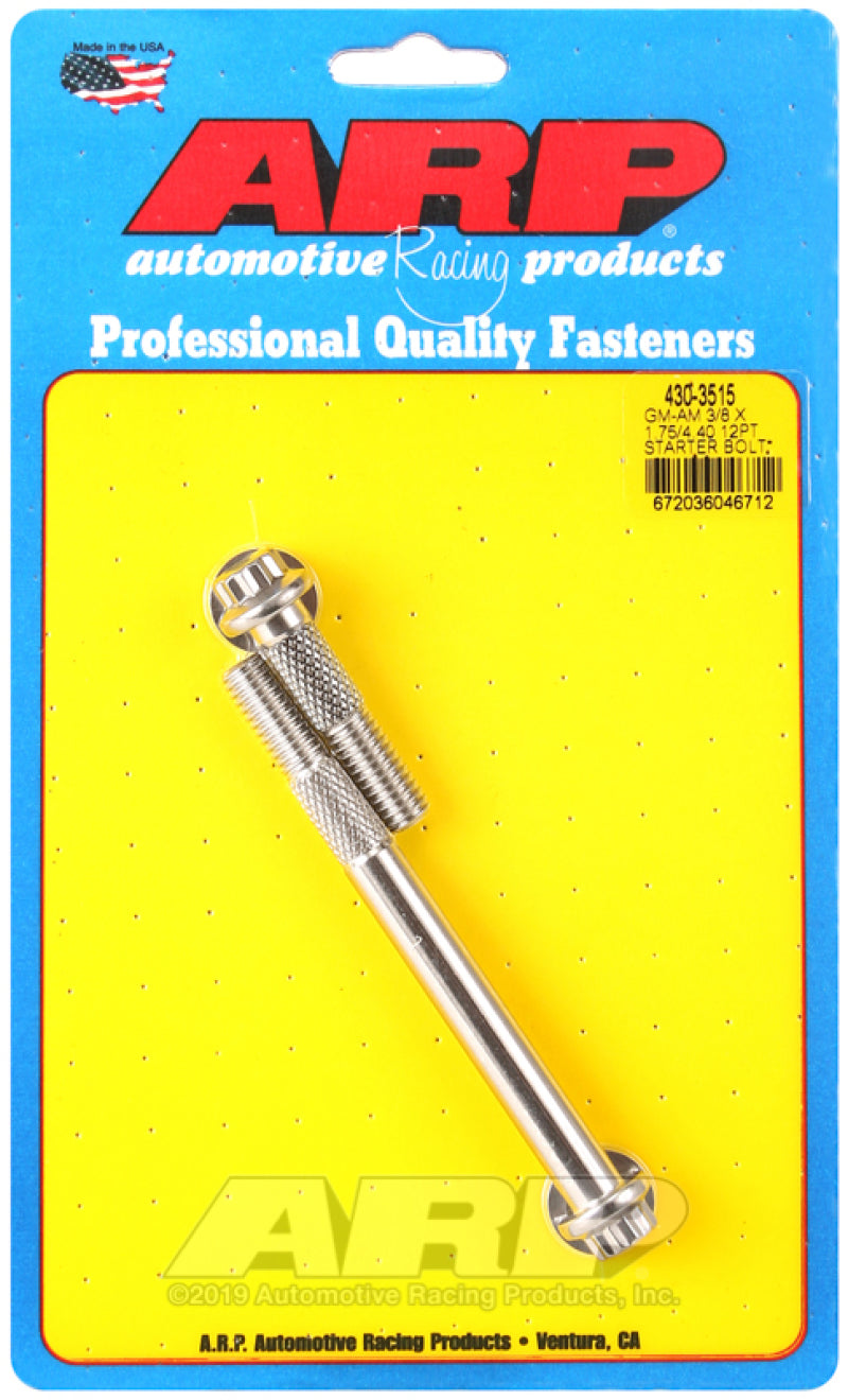 ARP GM 3/8 X 1.750/4.400 12pt SS Starter Bolt Kit Hardware Kits - Other ARP