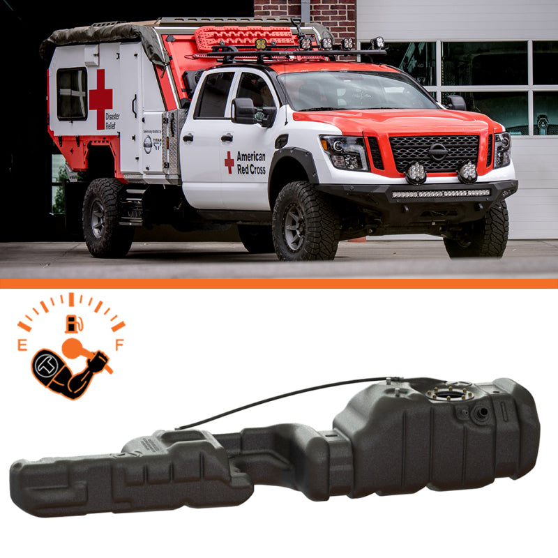 Titan Fuel Tanks 16-19 Nissan Titan XD Cummins Crew Cab 6ft 7in Bed 50 Gallon XXL Mid-Ship Fuel Tank Fuel Tanks Titan Fuel Tanks