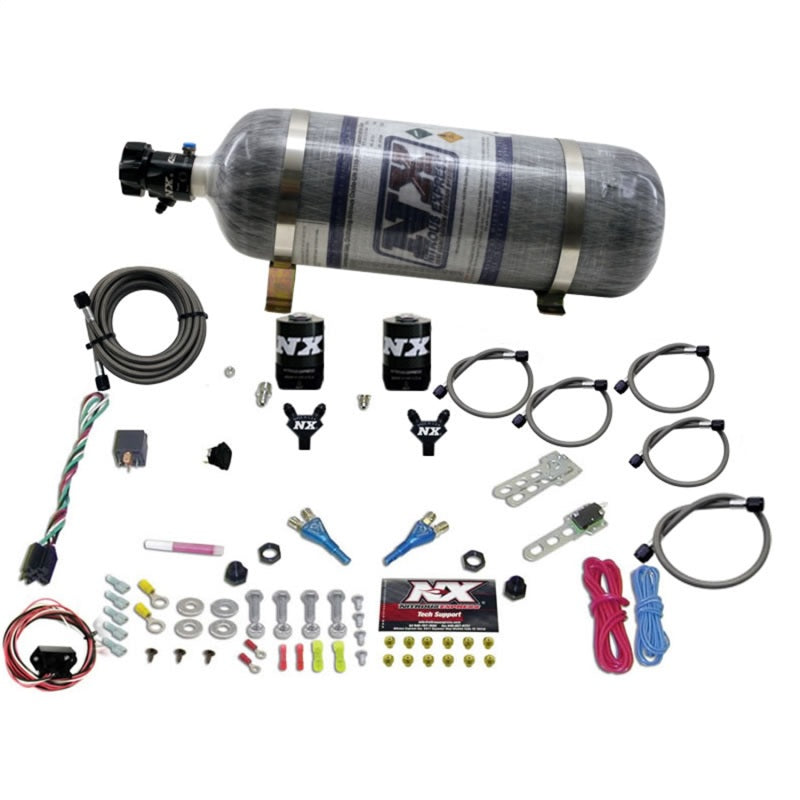 Nitrous Express 03-18 Nissan 350Z/370Z Dual Nozzle (35-150HP) w/Composite Bottle Nitrous Systems Nitrous Express