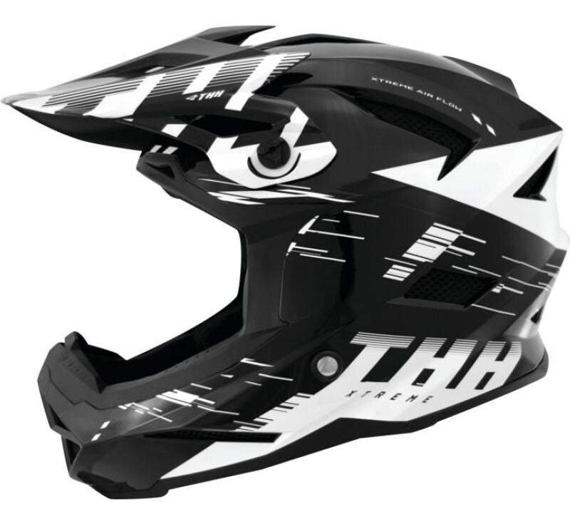 THH Helmets T-42 BMX Xtreme Black/White Youth - Medium Helmets and Accessories THH Helmets