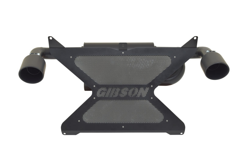 Gibson 17-20 Can-Am Maverick X3 Turbo Base 2.25in Dual Exhaust - Black Ceramic Powersports Exhausts Gibson
