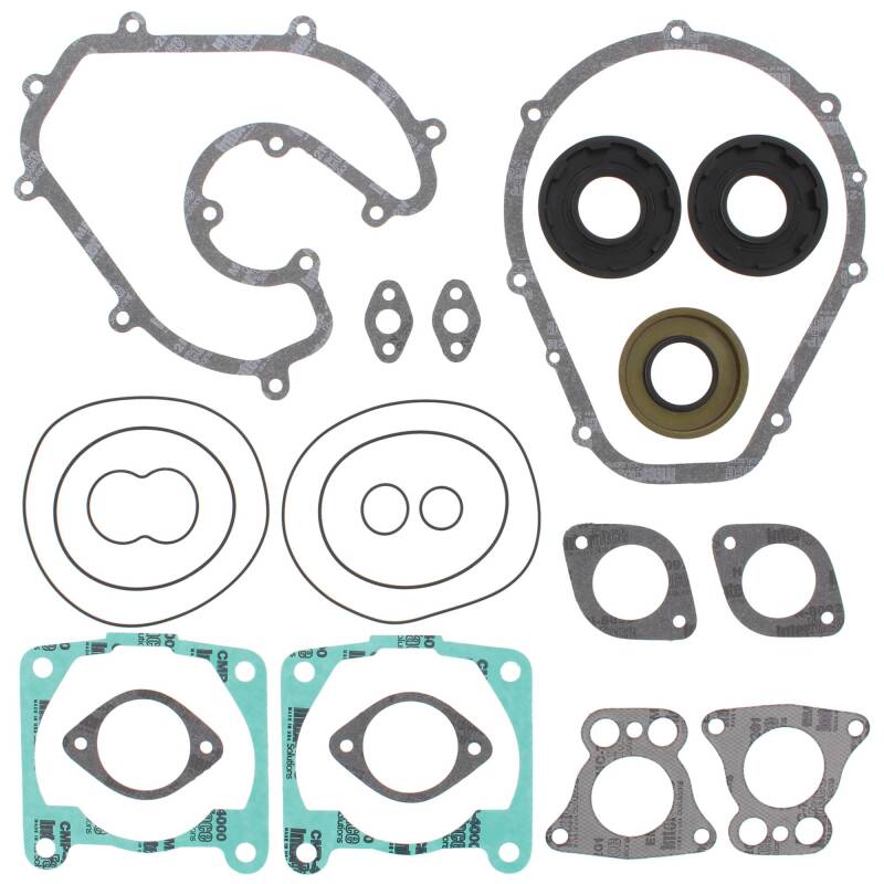 Vertex Gaskets 02-04 Polaris Virage I Complete Gasket Kit w/ Oil Seals Engine Hardware Vertex Pistons