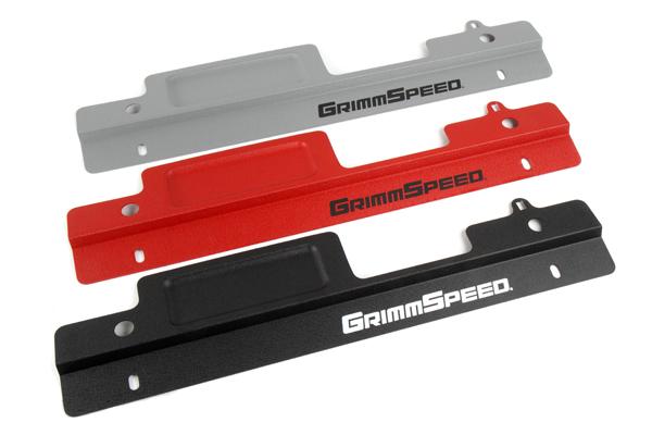 GrimmSpeed 05-09 Subaru Legacy/Outback Radiator Shroud w/Tool Tray - Textured Red Radiator Shrouds GrimmSpeed