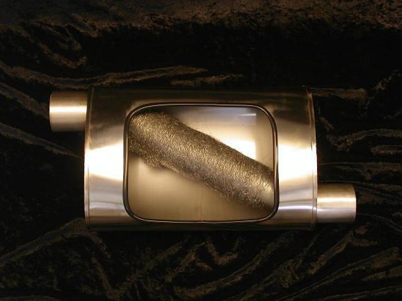 Stainless Works 2.25in ID CENTER INLET/ 2.25in OD OFFSET OUTLET 5inX9in Muffler Stainless Works