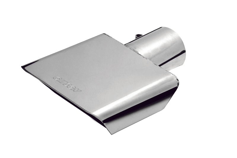 Gibson Rectangle Sport Tip - Center - 6x2.75in OD/2.5in Inlet/9.5in Length - Stainless Tips Gibson
