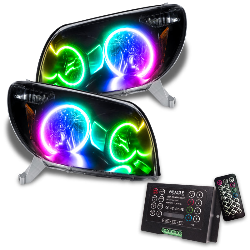 Oracle 03-05 Toyota 4-Runner SMD HL - Black - ColorSHIFT w/ 2.0 Controller Headlights ORACLE Lighting