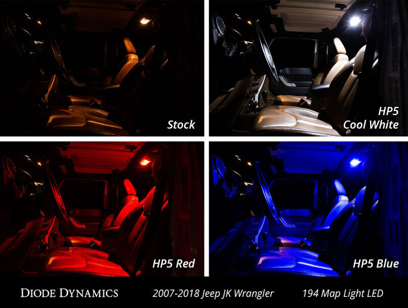 Diode Dynamics Wrangler JK 4dr Interior Kit Stage 1 - Red Bulbs Diode Dynamics