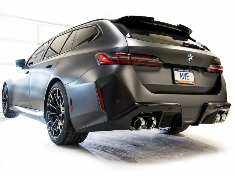 AWE Tuning BMW G90/G99 M5 Track Edition Cat-Back Exhaust - Chrome Silver Tips Catback AWE Tuning