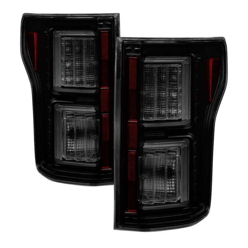Spyder 18-19 Ford F-150 (w/o Blind Spot Sensor) LED Tail Lights - Blk Smk (ALT-YD-FF15018-LED-BSM) Tail Lights SPYDER