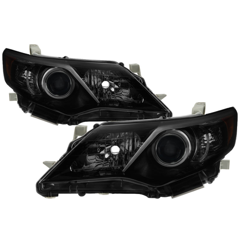 xTune Toyota Camry LE XLE Hybrid Models 12-14 OE Style Headlight - Black Smoke HD-JH-TCAM12-AM-BSM Headlights SPYDER