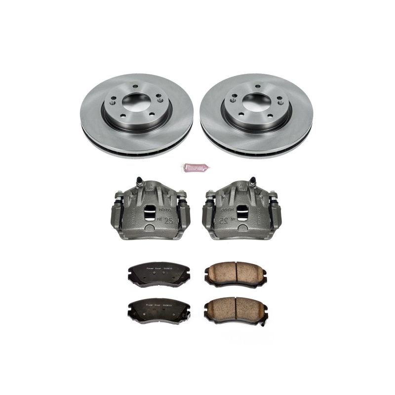 Power Stop 07-10 Hyundai Elantra Front Autospecialty Brake Kit w/Calipers Brake Kits - OE PowerStop