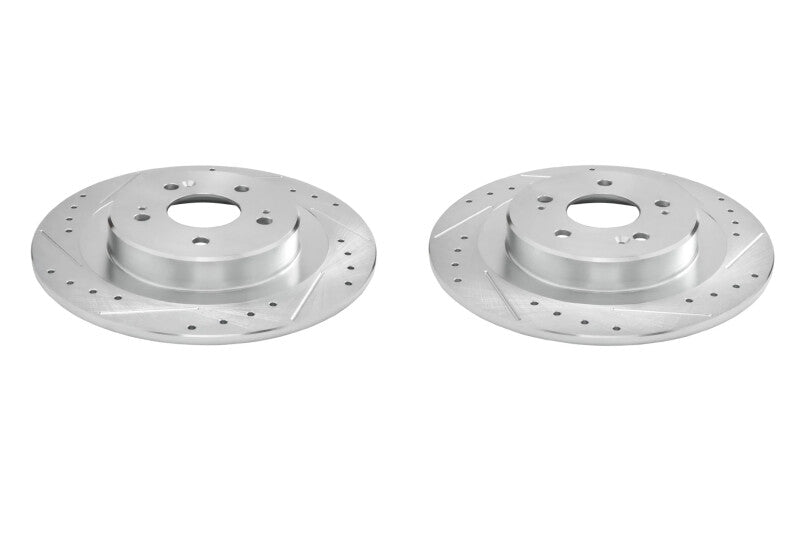 Power Stop 21-25 Acura TLX Rear Drilled & Slotted Rotor - Pair Brake Rotors - Slot & Drilled PowerStop