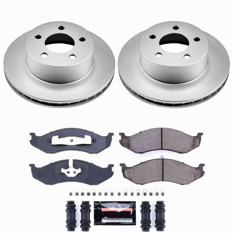 Power Stop 90-99 Jeep Cherokee Front Z23 Coated Brake Kit Brake Kits - Performance D&S PowerStop