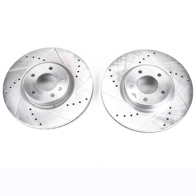 Power Stop 07-13 Mazda 3 Front Evolution Drilled & Slotted Rotors - Pair Brake Rotors - Slot & Drilled PowerStop