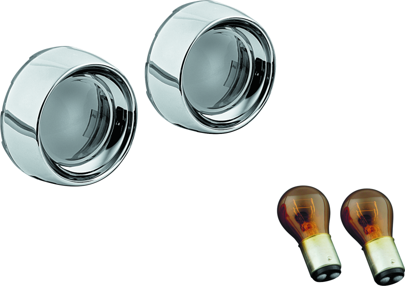 Kuryakyn Deep Dish Bezels With Smoke Lenses Red Light Light Accessories and Wiring Kuryakyn