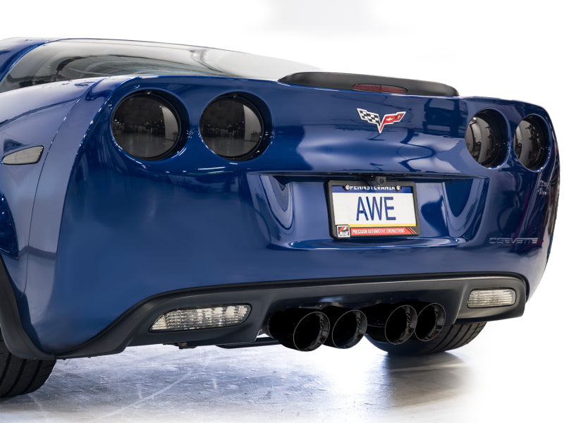AWE Tuning C6 Chevrolet Corvette Z06/ZR1 Touring Edition Axle-Back Exhaust w/ Diamond Black Tips Axle Back AWE Tuning