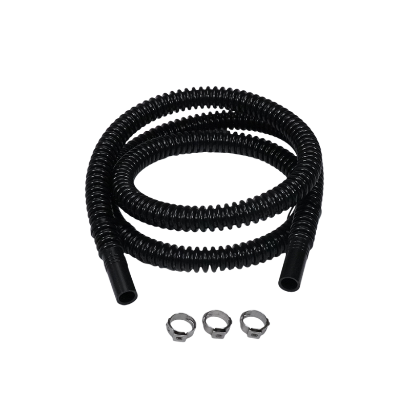 Deatschwerks Convoluted Tubing 1000mm Length x 8mm ID Side 1 x 8mm ID Side 2 - Black Fuel Lines DeatschWerks