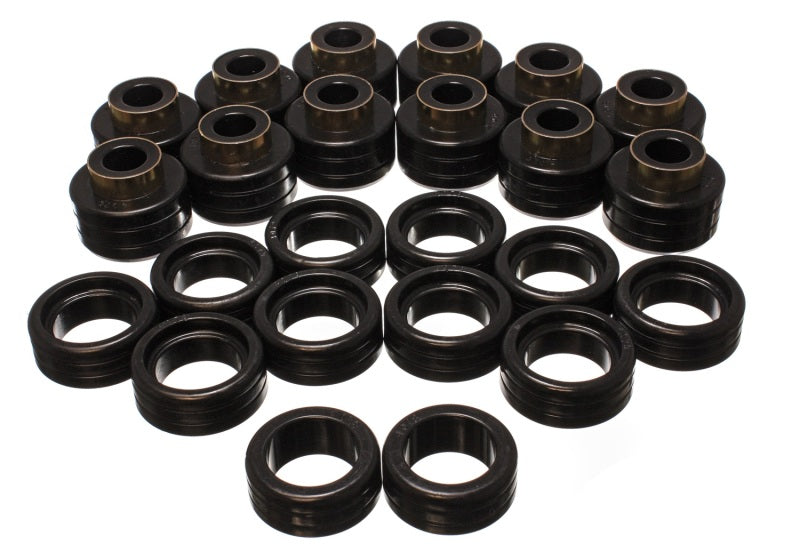 Energy Suspension 92-99 GM Denal XL/Suburban 2WD/Yukon XL 2WD Black Body (Cab) Mount Set Bushing Kits Energy Suspension