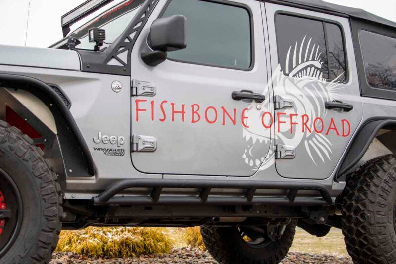 Fishbone Offroad 2018+ Jeep Wrangler JL 4 Door Rocker Guards Rocker Arms Fishbone Offroad