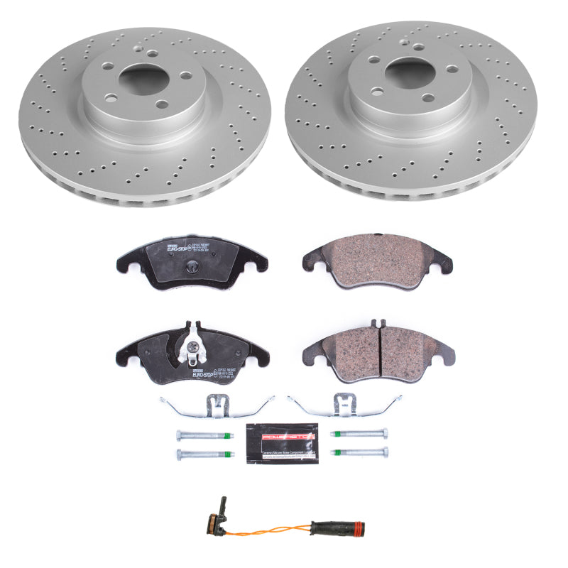 Power Stop 12-15 Mercedes-Benz C250 Front Euro-Stop Brake Kit Brake Kits - OE PowerStop