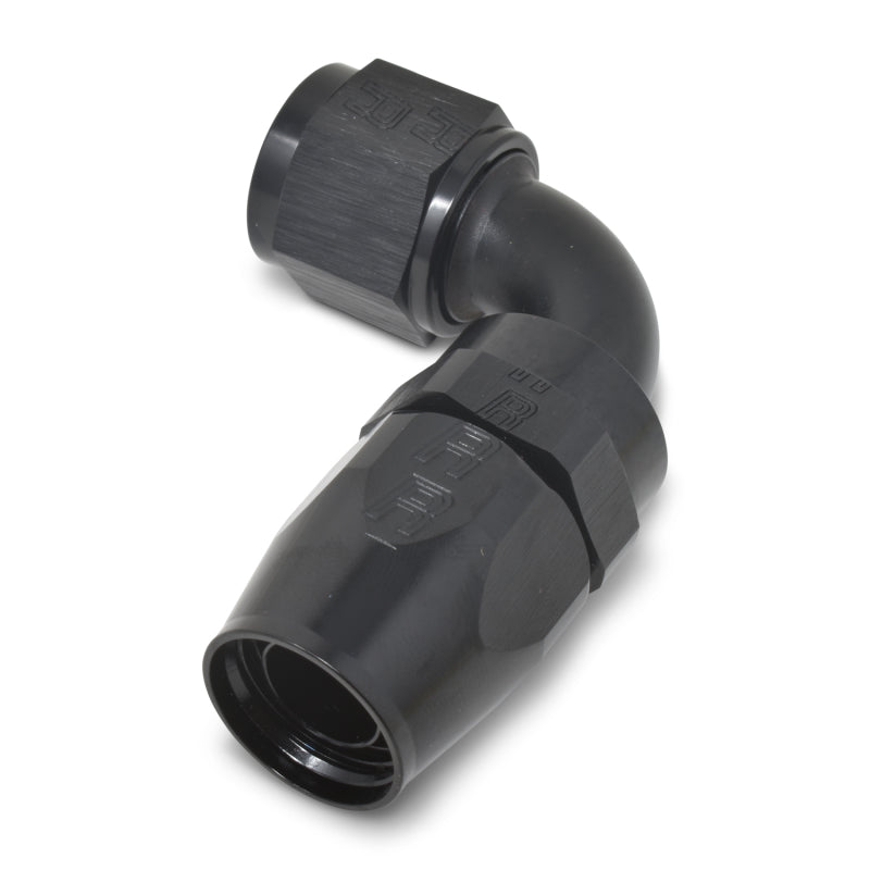 Russell Performance -4 AN Black 90 Degree Full Flow Hose End Fittings Russell