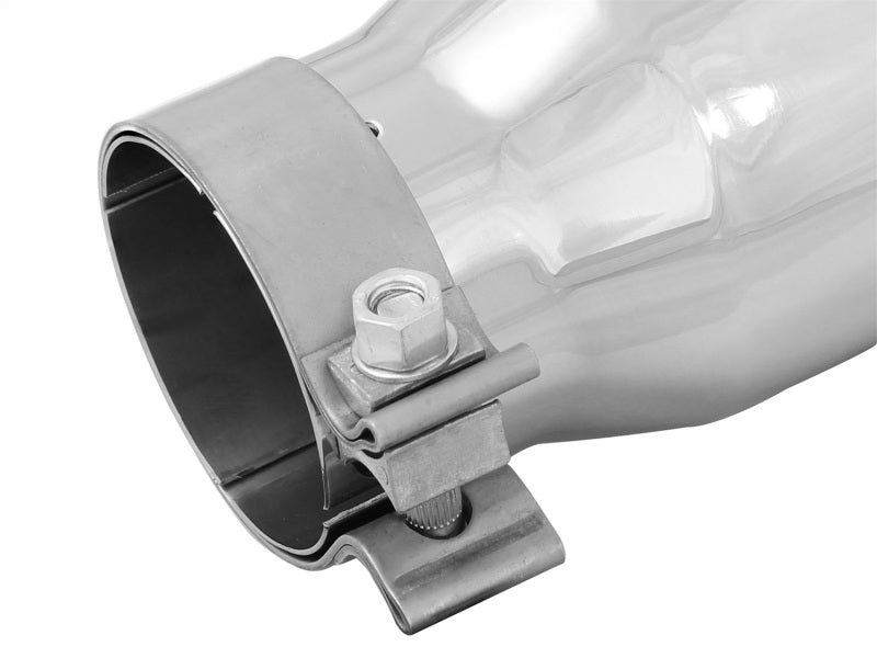 aFe MACH Force-Xp 3in Inlet x 4in Outlet x 9in Length 304 Stainless Steel Exhaust Tip Polished Catback aFe