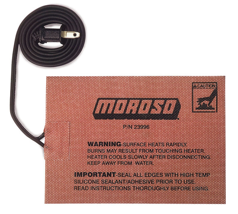 Moroso External Heating Pad - Self Adhesive - 5in x 7in - 400 Watts/110 Volt 36ft Cord Tools Moroso