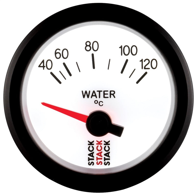 Autometer Stack 52mm 40-120 Deg C M10 Male Electric Water Temp Gauge - White Gauges AutoMeter
