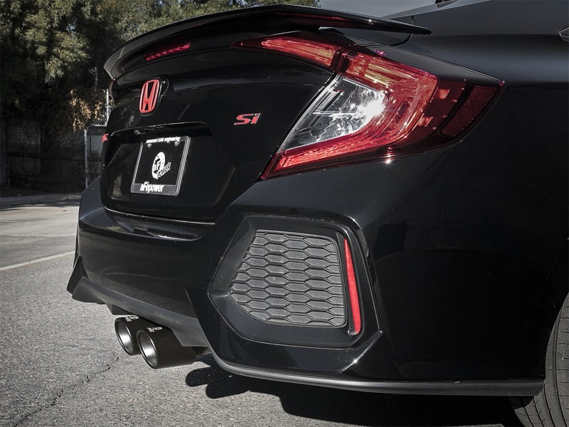 aFe Takeda 3in 304 SS Cat-Back Exhaust w/ Dual Center Black Tips 17+ Honda Civic Si (2dr) I4 1.5L Catback aFe
