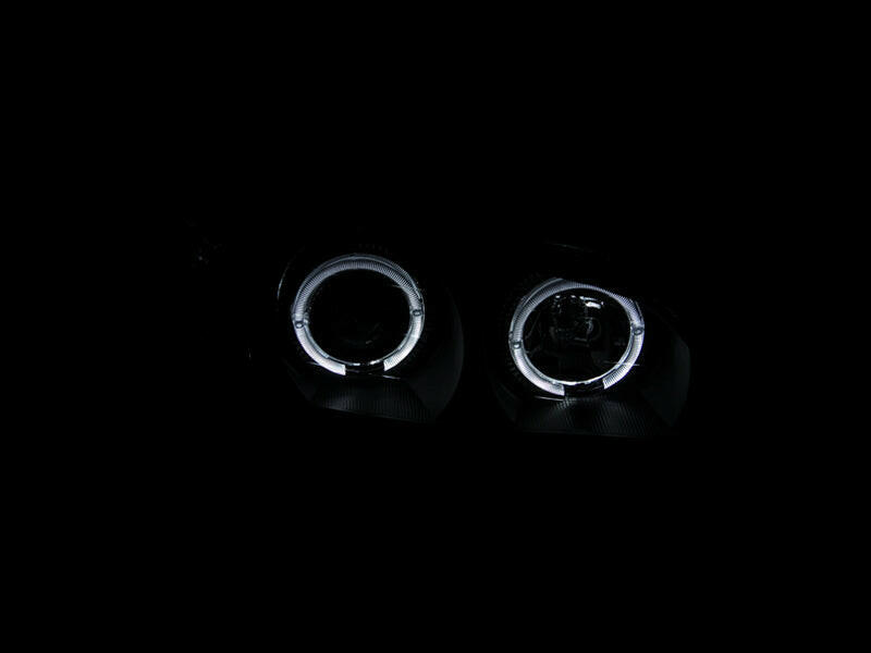ANZO 2000-2004 Infiniti I30 Projector Headlights w/ Halo Black Headlights ANZO