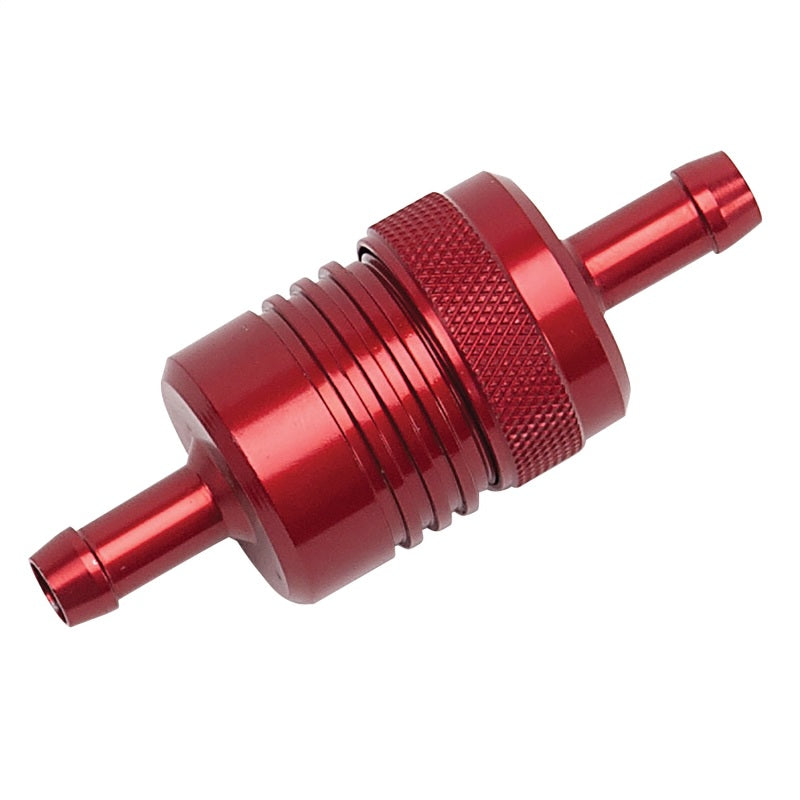 Russell Performance Red Street Fuel Filter (3in Length 1-1/8in diameter 5/16in inlet/outlet) Fuel Filters Russell