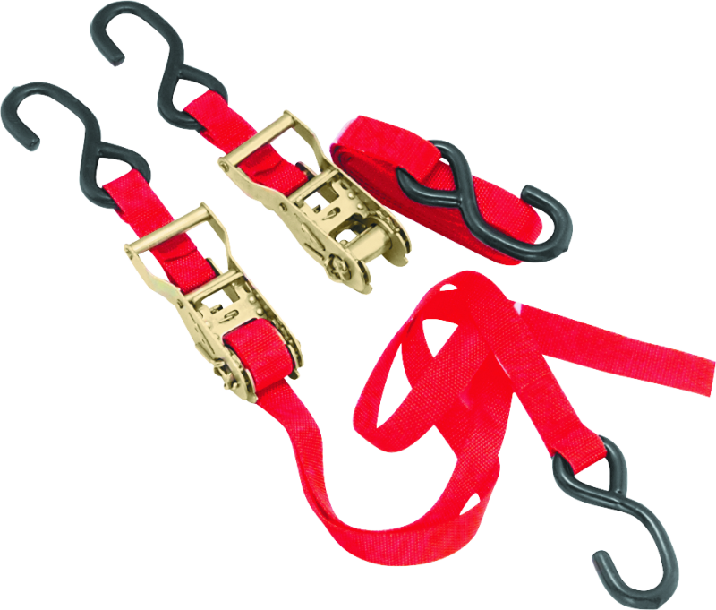 BikeMaster Tiedown 1in Rachet - Red Cargo Tie-Downs BikeMaster